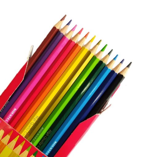 مداد رنگی وک 12 رنگ جعبه مقوایی