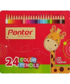مداد رنگی پنتر 24 رنگ جعبه فلزی