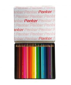 مداد رنگی پنتر 24 رنگ جعبه فلزی